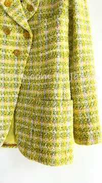 CHANEL 94S Vintage Documented Yellow ICONIC Cindy Crawford Jacket 40 シャネル ヴィンテージ イエローミックス スーパーモデル ジャケット 即発