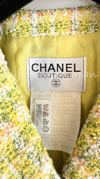 CHANEL 94S Vintage Documented Yellow ICONIC Cindy Crawford Jacket 40 シャネル ヴィンテージ イエローミックス スーパーモデル ジャケット 即発
