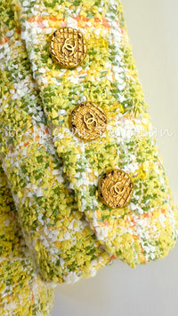 CHANEL 94S Vintage Documented Yellow ICONIC Cindy Crawford Jacket 40 シャネル ヴィンテージ イエローミックス スーパーモデル ジャケット 即発
