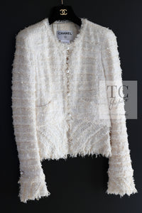 CHANEL 05S White Ivory Lesage Tweed Jacket 36 シャネル ホワイト アイボリー ルサージュ ツイード ジャケット 即発