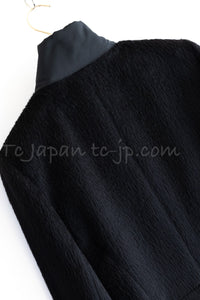 CHANEL 10A Black Alpaca Wool Gripox Buttons Jacket 38 シャネル ブラック アルパカ ウール グリポワ 宝石ボタン ペプラム ジャケット 即発