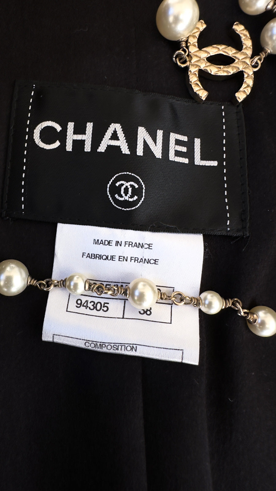 CHANEL 10A Black Alpaca Wool Gripox Buttons Jacket 38 シャネル ブラック アルパカ ウール グリポワ 宝石ボタン ペプラム ジャケット 即発