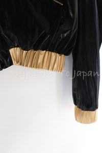 CHANEL 23C Black Gold Blouson Riders Jacket 36 シャネル ブラック ゴールド ライダース ブルゾン ジャケット 即発