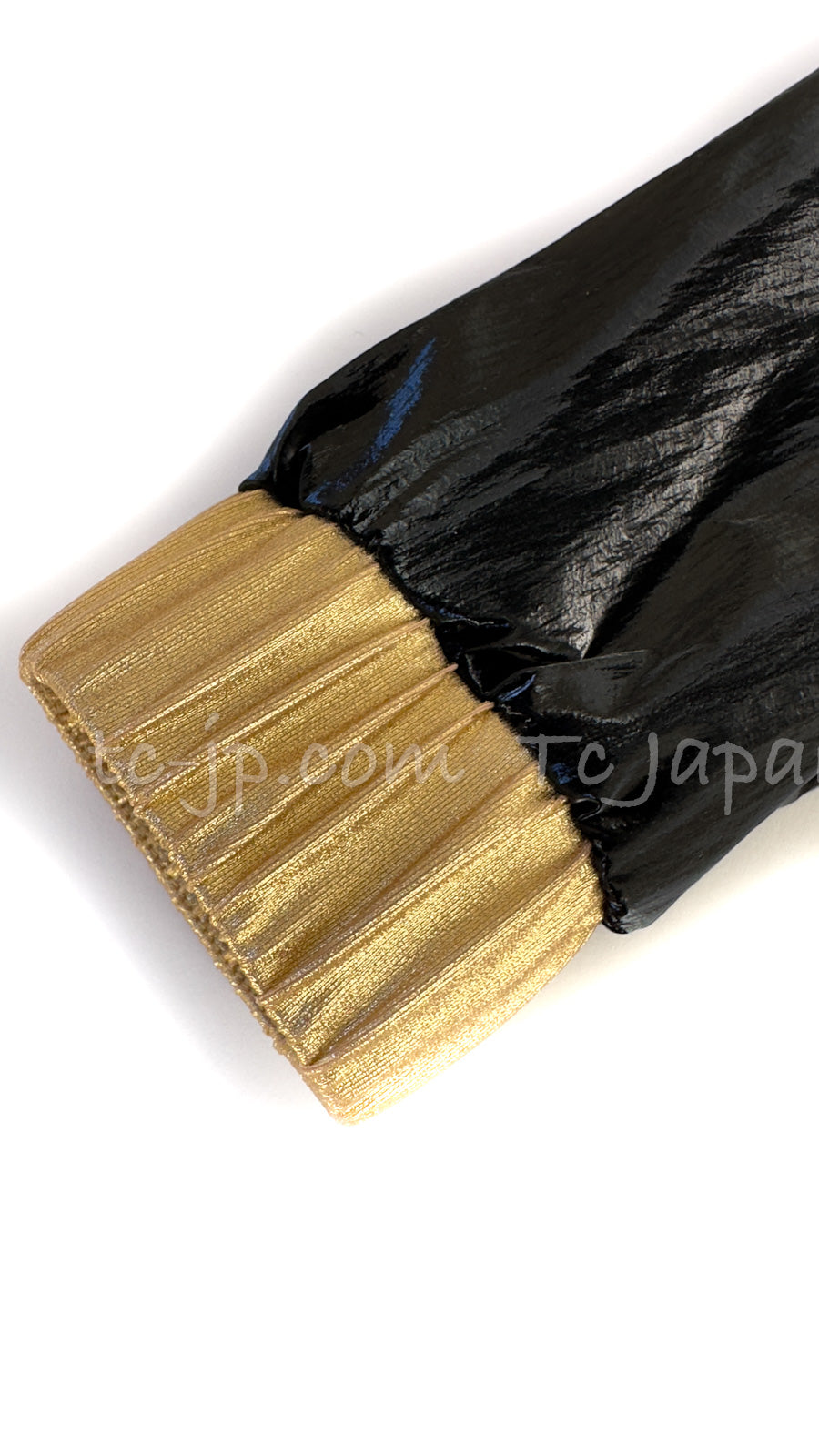 CHANEL 23C Black Gold Blouson Riders Jacket 36 シャネル ブラック ゴールド ライダース ブルゾン ジャケット 即発