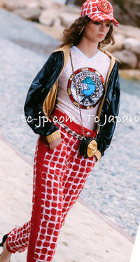 CHANEL 23C Black Gold Blouson Riders Jacket 36 シャネル ブラック ゴールド ライダース ブルゾン ジャケット 即発