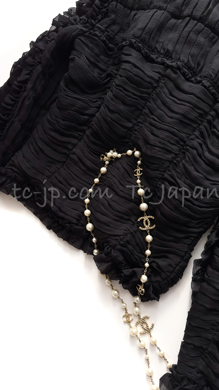 CHANEL 06A Black Ribbon Silk Penelope Cruz Cardigan Jacket Tops 38 40 44 シャネル ブラック リボン シルク ブラウス カーディガン ジャケット 即発