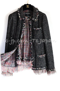 CHANEL 05C 57Th NY Limited Collection Silk Wool Tweed Jacket Tops Set 42 44 シャネル NY 57番街 限定 シルク ウール ツイード ジャケット トップス セット 即発