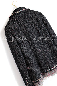 CHANEL 05C 57Th NY Limited Collection Silk Wool Tweed Jacket Tops Set 42 44 シャネル NY 57番街 限定 シルク ウール ツイード ジャケット トップス セット 即発