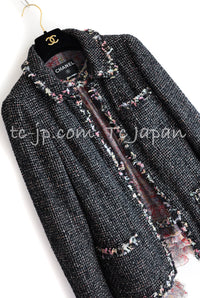 CHANEL 05C 57Th NY Limited Collection Silk Wool Tweed Jacket Tops Set 42 44 シャネル NY 57番街 限定 シルク ウール ツイード ジャケット トップス セット 即発