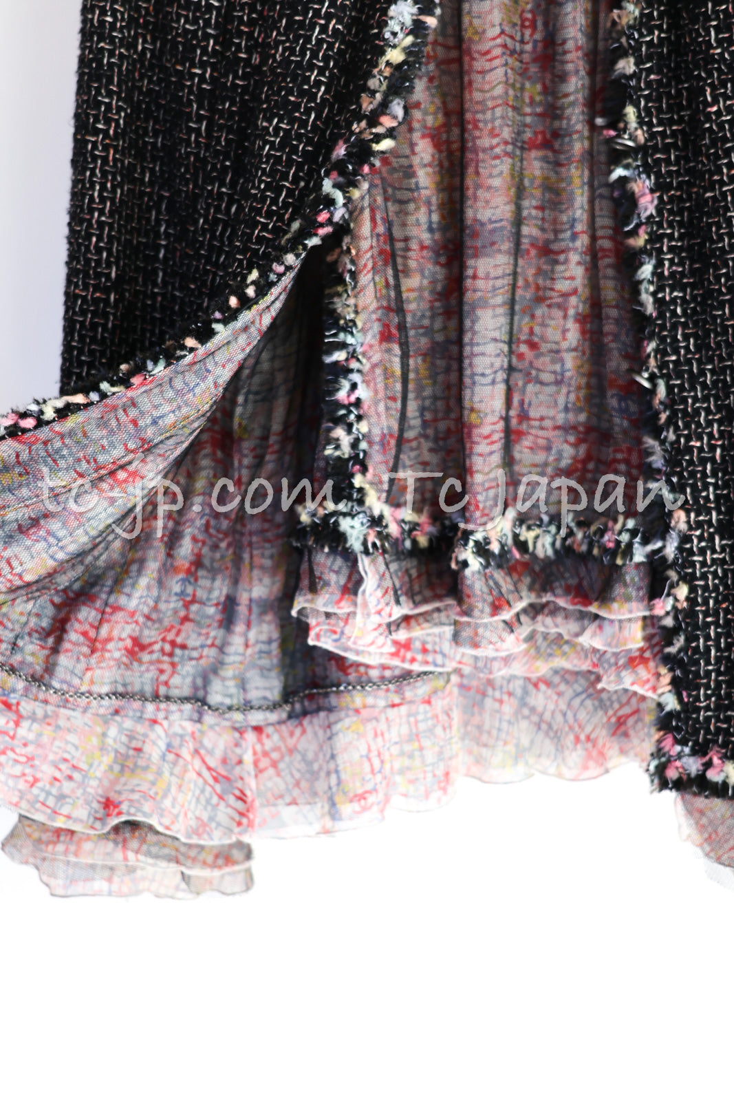 CHANEL 05C 57Th NY Limited Collection Silk Wool Tweed Jacket Tops Set 42 44 シャネル NY 57番街 限定 シルク ウール ツイード ジャケット トップス セット 即発