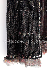 CHANEL 05C 57Th NY Limited Collection Silk Wool Tweed Jacket Tops Set 42 44 シャネル NY 57番街 限定 シルク ウール ツイード ジャケット トップス セット 即発