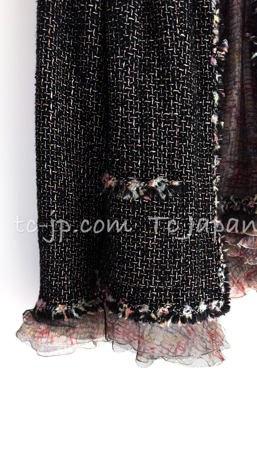 CHANEL 05C 57Th NY Limited Collection Silk Wool Tweed Jacket Tops Set 42 44 シャネル NY 57番街 限定 シルク ウール ツイード ジャケット トップス セット 即発