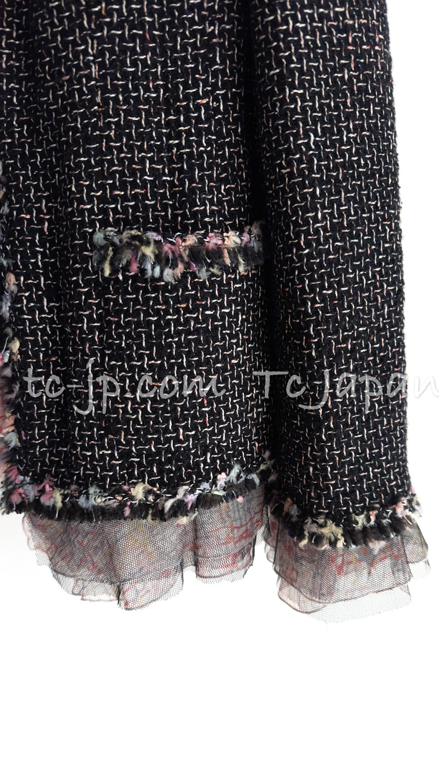 CHANEL 05C 57Th NY Limited Collection Silk Wool Tweed Jacket Tops Set 42 44 シャネル NY 57番街 限定 シルク ウール ツイード ジャケット トップス セット 即発