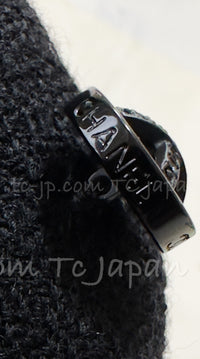 CHANEL 06A Black Wool 100 Tweed Jacket 38 シャネル ブラック ウール100% ツイード ジャケット シルク襟 即発