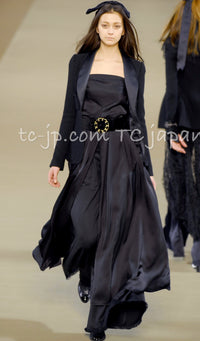 CHANEL 06A Black Wool 100 Tweed Jacket 38 シャネル ブラック ウール100% ツイード ジャケット シルク襟 即発