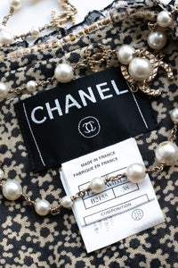 CHANEL 03S Beige Cotton Ruffled Floral Trim Tweed Jacket 36 38 シャネル ベージュ コットン ラッフル フローラルトリム ツイード ジャケット 即発