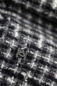 CHANEL 04PF Black Ivory Bow Ribbon Jacket Skirt 36 シャネル ブラック アイボリー リボン ツイード ジャケット スカート 即発