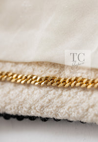 CHANEL 90S Vintage Ivory Black Braid Trim CC Ball Buttons Tweed Jacket 44 46 シャネル ヴィンテージ アイボリー ブラック ブレードトリム CCロゴ 手毬ボタン ツイード ジャケット 即発