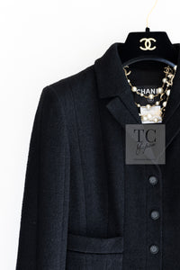 CHANEL 03A Black CC Buttons Wool Jacket 36 シャネル ブラック ココ ボタン ウール ジャケット 即発
