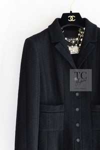 CHANEL 03A Black CC Buttons Wool Jacket 36 シャネル ブラック ココ ボタン ウール ジャケット 即発