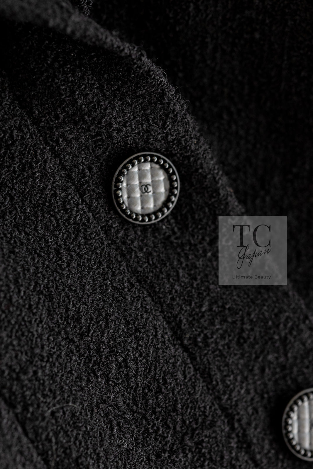 CHANEL 03A Black CC Buttons Wool Jacket 36 シャネル ブラック ココ ボタン ウール ジャケット 即発