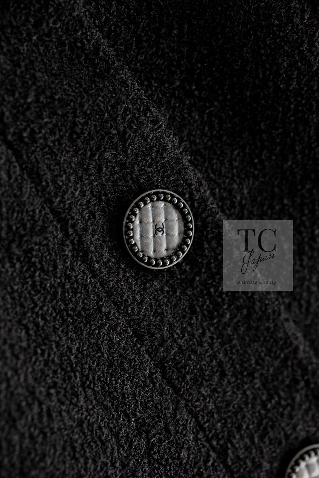 CHANEL 03A Black CC Buttons Wool Jacket 36 シャネル ブラック ココ ボタン ウール ジャケット 即発
