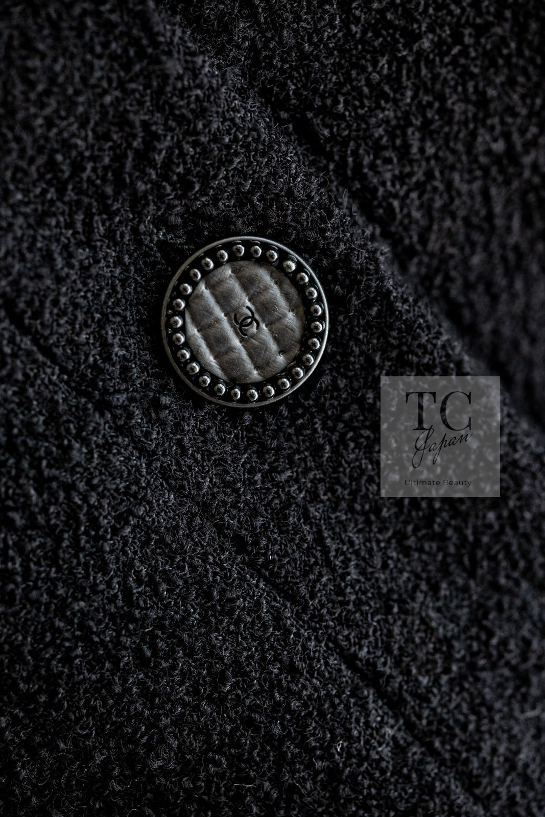 CHANEL 03A Black CC Buttons Wool Jacket 36 シャネル ブラック ココ ボタン ウール ジャケット 即発