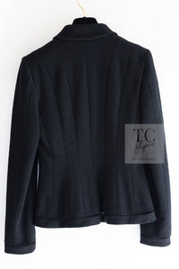 CHANEL 03A Black CC Buttons Wool Jacket 36 シャネル ブラック ココ ボタン ウール ジャケット 即発