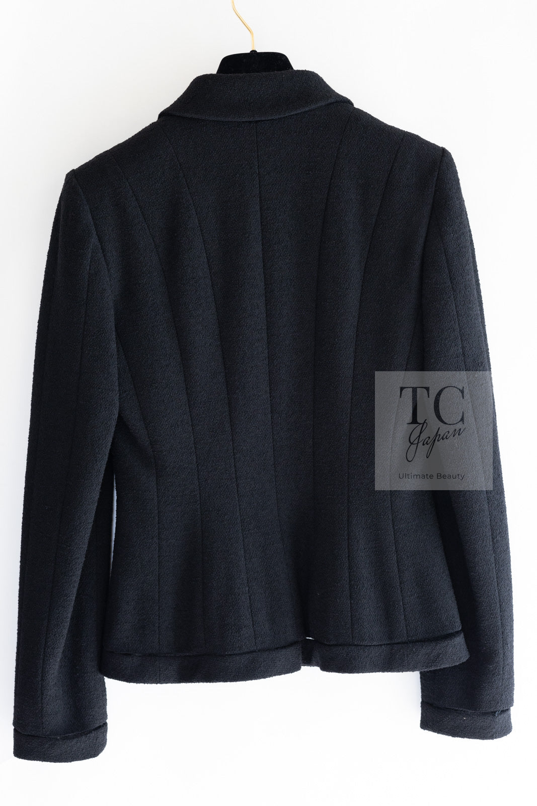 CHANEL 03A Black CC Buttons Wool Jacket 36 シャネル ブラック ココ ボタン ウール ジャケット 即発