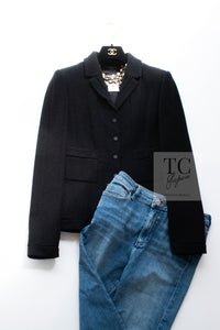 CHANEL 03A Black CC Buttons Wool Jacket 36 シャネル ブラック ココ ボタン ウール ジャケット 即発