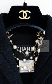 CHANEL 03A Black CC Buttons Wool Jacket 36 シャネル ブラック ココ ボタン ウール ジャケット 即発
