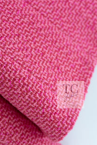 CHANEL 22A Pink Wool 100% Tweed Stand Mandarine Collar Jacket 34 36 シャネル ピンク ウール 100% ツイード マンダリン スタンド カラー ジャケット 即発