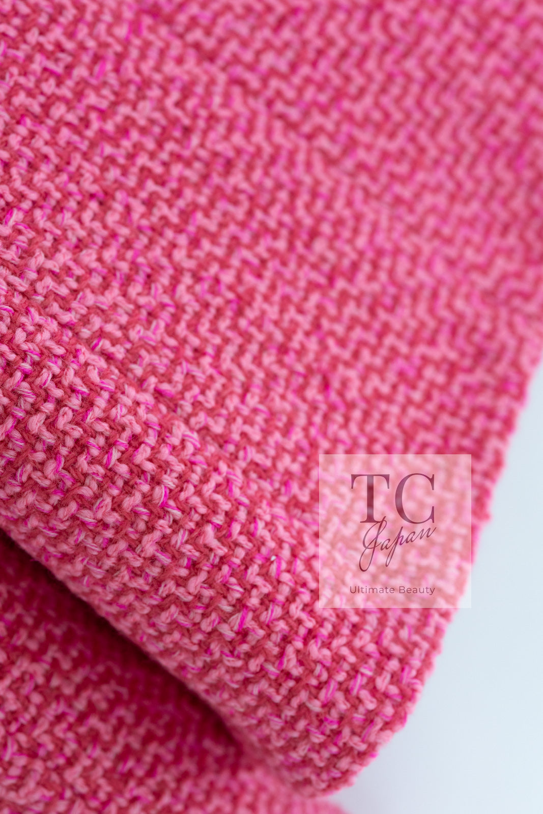CHANEL 22A Pink Wool 100% Tweed Stand Mandarine Collar Jacket 34 36 シャネル ピンク ウール 100% ツイード マンダリン スタンド カラー ジャケット 即発
