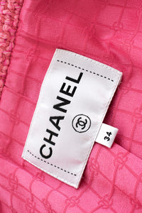 CHANEL 22A Pink Wool 100% Tweed Stand Mandarine Collar Jacket 34 36 シャネル ピンク ウール 100% ツイード マンダリン スタンド カラー ジャケット 即発
