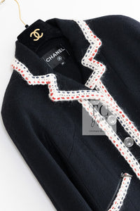 CHANEL 18PA Black Braid Trim Wool Jacket Coat 34 シャネル ブラック ブレード トリム ウール ジャケット 即発