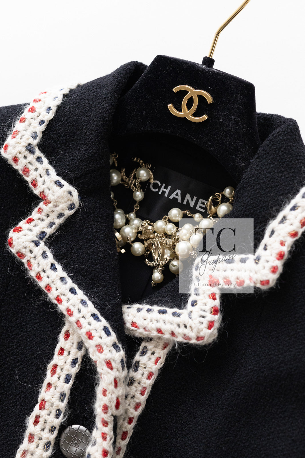 CHANEL 18PA Black Braid Trim Wool Jacket Coat 34 シャネル ブラック ブレード トリム ウール ジャケット 即発
