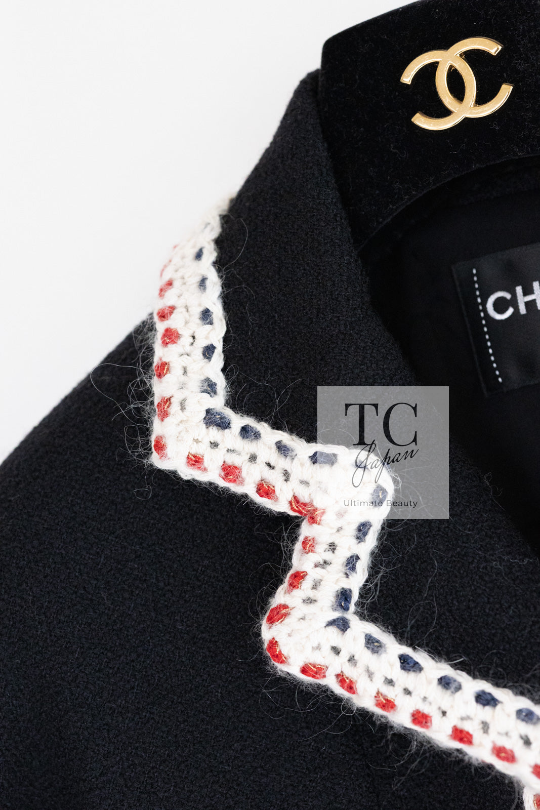 CHANEL 18PA Black Braid Trim Wool Jacket Coat 34 シャネル ブラック ブレード トリム ウール ジャケット 即発