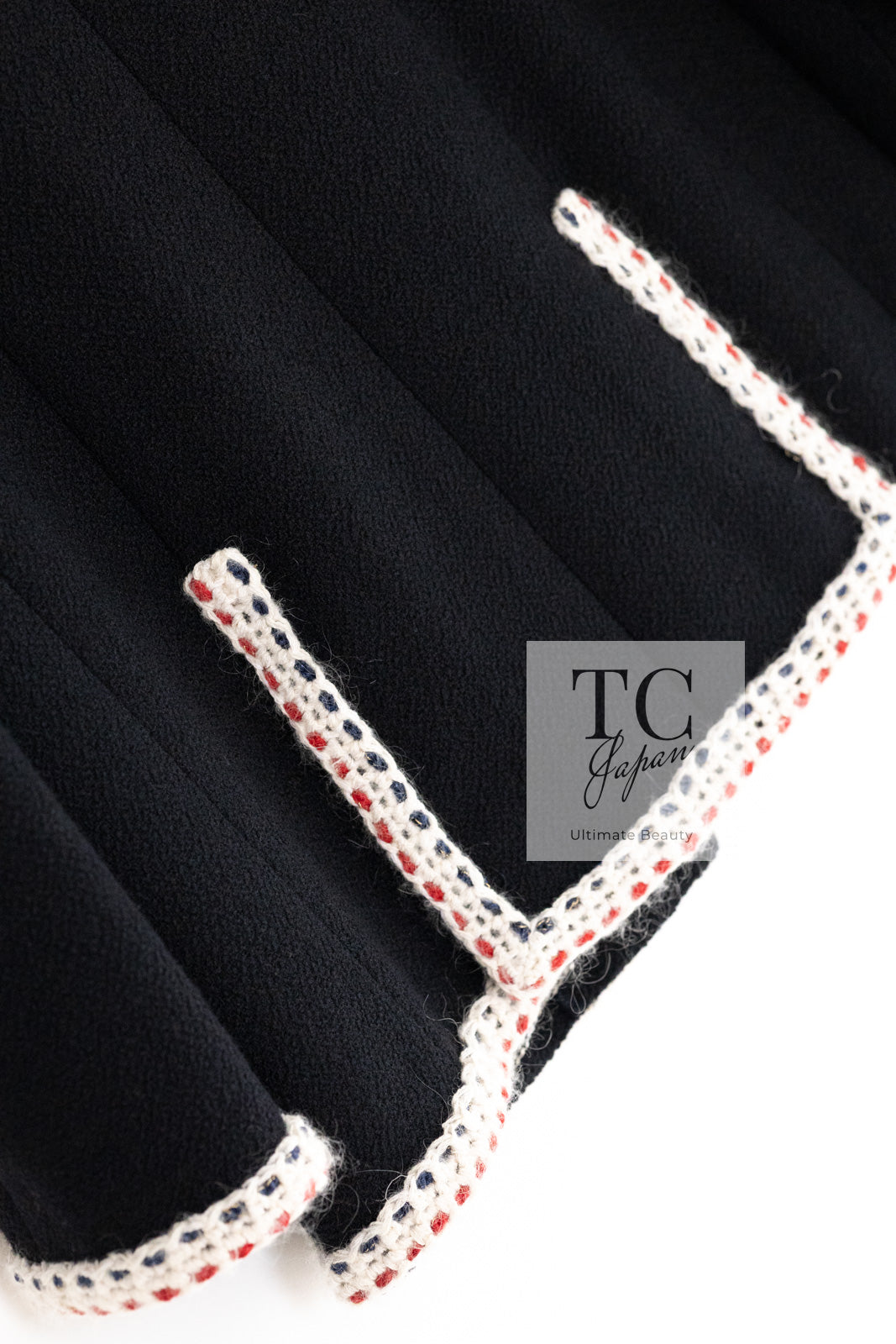 CHANEL 18PA Black Braid Trim Wool Jacket Coat 34 シャネル ブラック ブレード トリム ウール ジャケット 即発