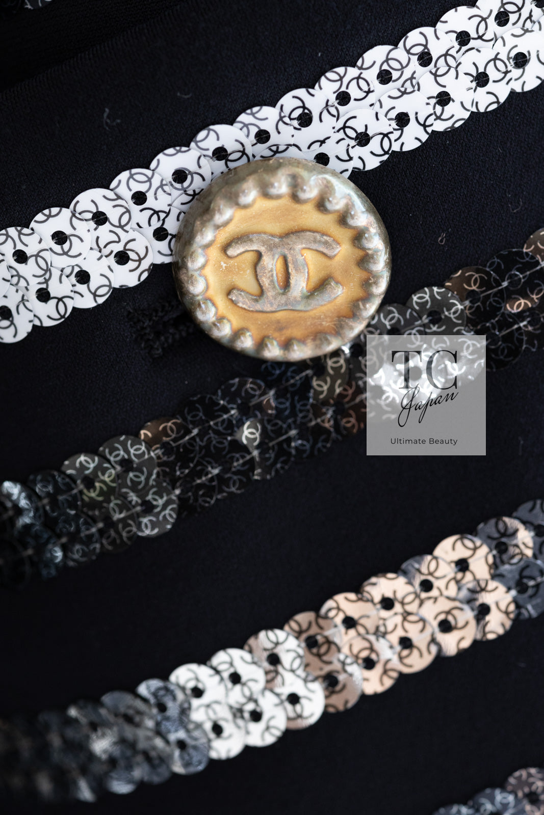 CHANEL 22C Black Sequin Glitter Stretch Jersey Jacket 38 40 42 シャネル ブラック スパンコール グリッター ストレッチ ジャージー ノーカラー ジャケット 即発