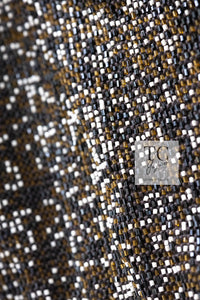 CHANEL 99S Brown Olive Navy Cotton Beaded Evening Party Jacket 40 42 シャネル ブラウン オリーブ ネイビー ビーズ イブニング パーティー ジャケット 即発
