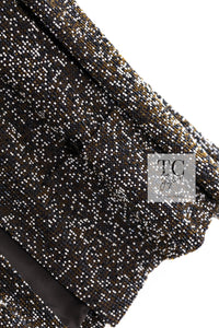 CHANEL 99S Brown Olive Navy Cotton Beaded Evening Party Jacket 40 42 シャネル ブラウン オリーブ ネイビー ビーズ イブニング パーティー ジャケット 即発