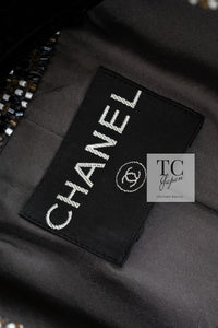 CHANEL 99S Brown Olive Navy Cotton Beaded Evening Party Jacket 40 42 シャネル ブラウン オリーブ ネイビー ビーズ イブニング パーティー ジャケット 即発