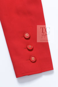 CHANEL 97S Vintage Orange Red Jacket Coat 38 シャネル ヴィンテージ オレンジレッド ジャケット コート ココボタン 即発