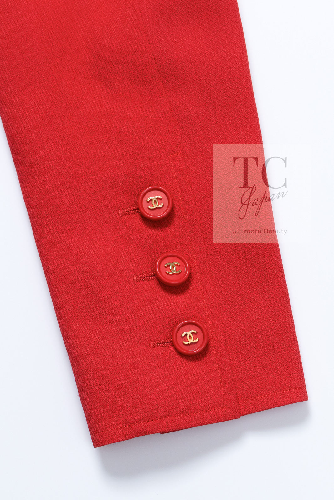 CHANEL 97S Vintage Orange Red Jacket Coat 38 シャネル ヴィンテージ オレンジレッド ジャケット コート ココボタン 即発