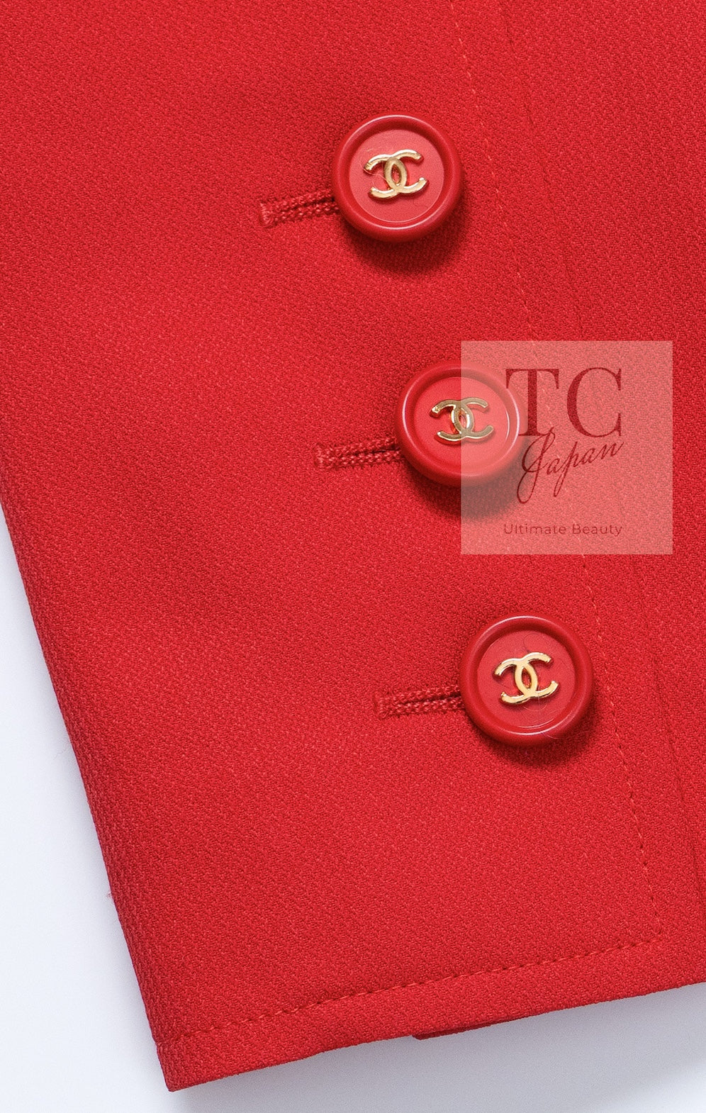 CHANEL 97S Vintage Orange Red Jacket Coat 38 シャネル ヴィンテージ オレンジレッド ジャケット コート ココボタン 即発