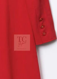 CHANEL 97S Vintage Orange Red Jacket Coat 38 シャネル ヴィンテージ オレンジレッド ジャケット コート ココボタン 即発