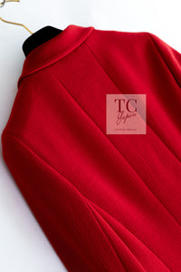 CHANEL 90s Vintage Red CC Silver Button Double Jacket 34 36 シャネル ヴィンテージ レッド CC シルバー ボタン ダブル ジャケット 即発