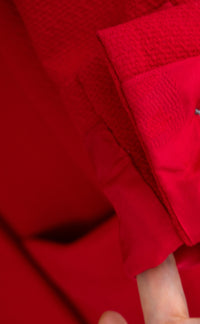 CHANEL 90s Vintage Red CC Silver Button Double Jacket 34 36 シャネル ヴィンテージ レッド CC シルバー ボタン ダブル ジャケット 即発
