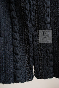 CHANEL 22C Black Cropped Cotton Jacket 34 36 シャネル ブラック クロップド コットン ジャケット 即発