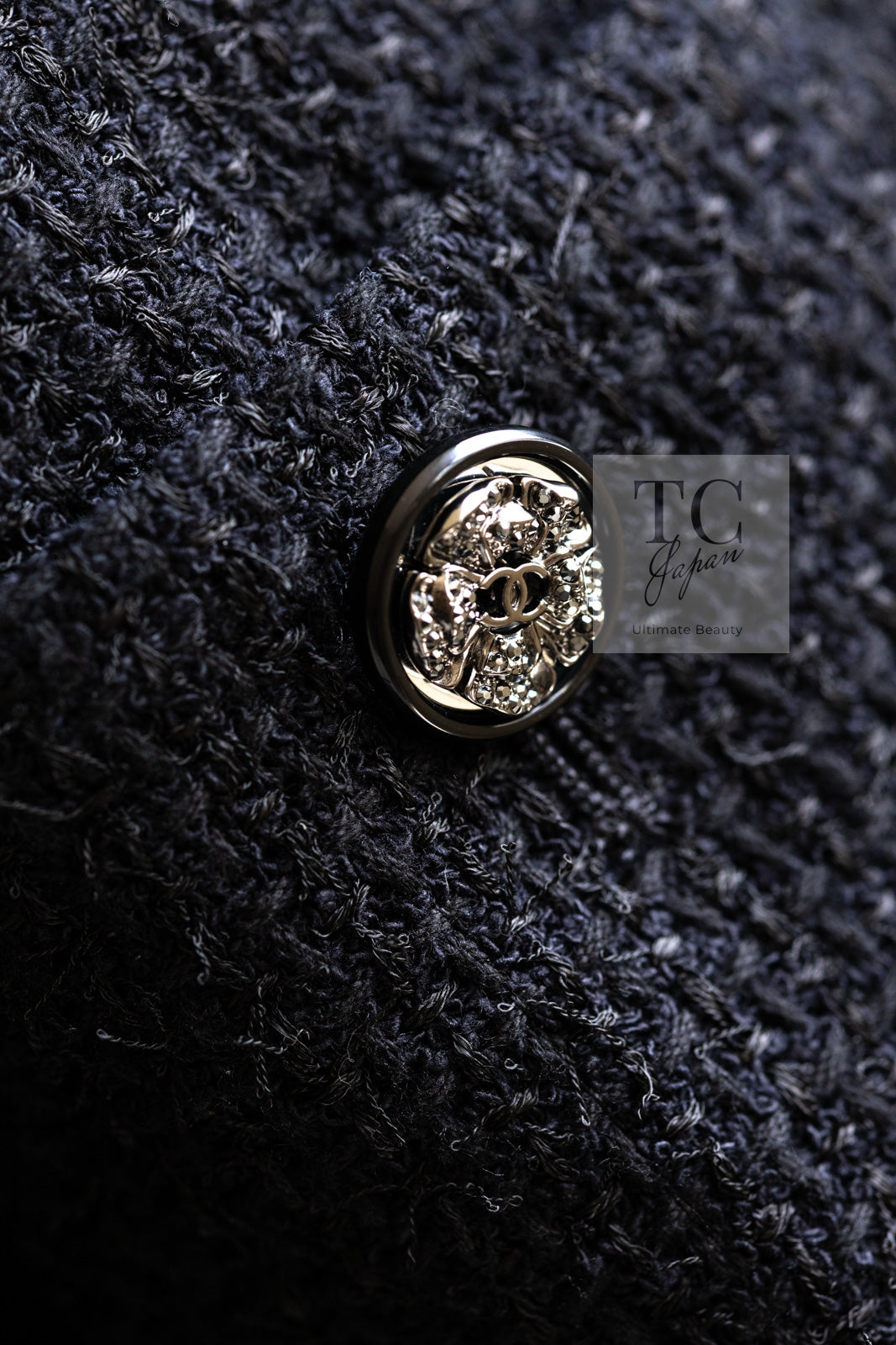 CHANEL 22C Black Cropped Cotton Jacket 34 36 シャネル ブラック クロップド コットン ジャケット 即発